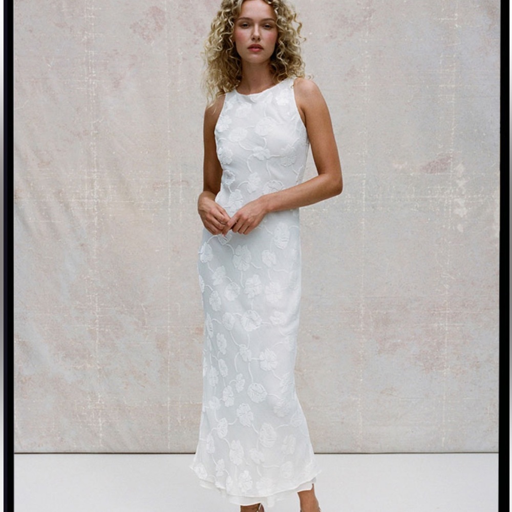 realisation par carla dress in lily devore ivory size XL